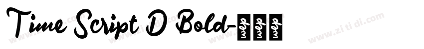 Time Script D Bold字体转换